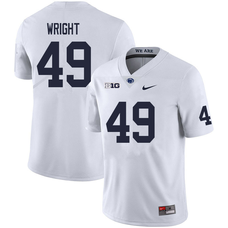 NCAA Nike Men's Penn State Nittany Lions Michael Wright #49 College Football Authentic White Stitched Jersey OHI8798FY